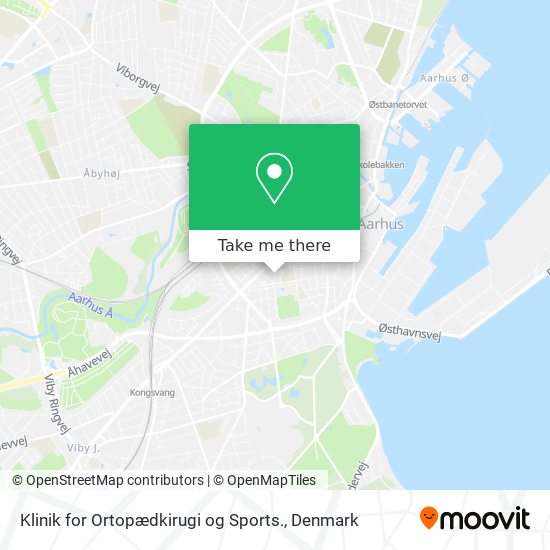 Klinik for Ortopædkirugi og Sports. map