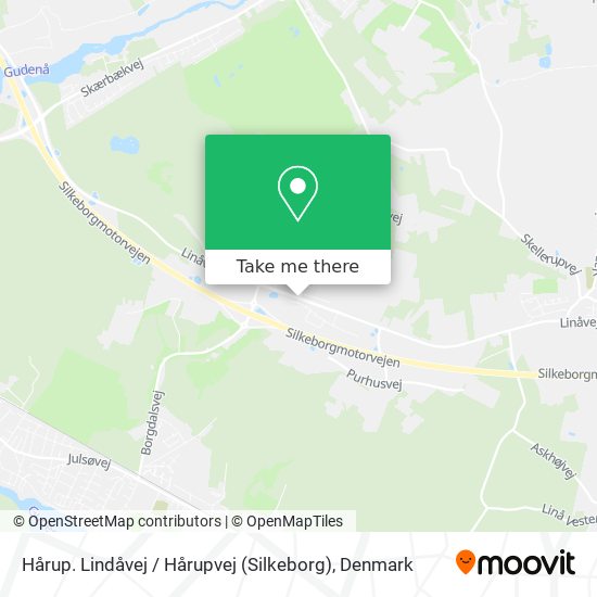 Hårup. Lindåvej / Hårupvej (Silkeborg) map