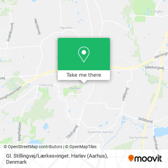 Gl. Stillingvej / Lærkesvinget. Harlev (Aarhus) map