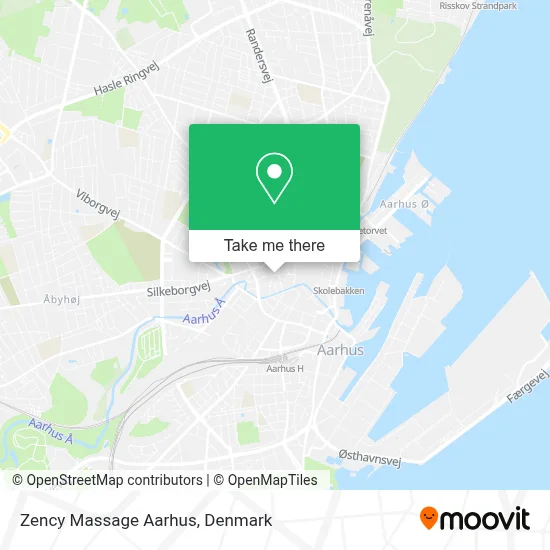 Zency Massage Aarhus map