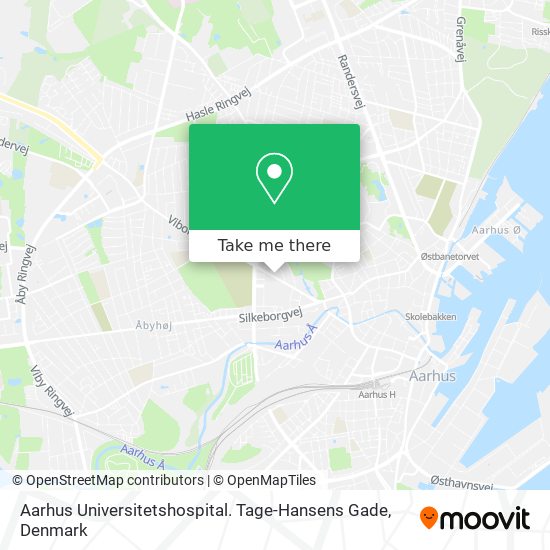 Aarhus Universitetshospital. Tage-Hansens Gade map