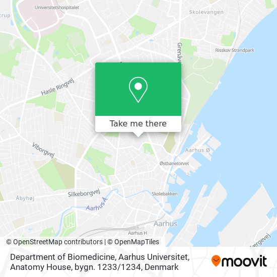 Department of Biomedicine, Aarhus Universitet, Anatomy House, bygn. 1233 / 1234 map