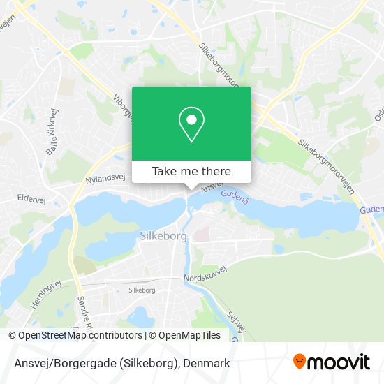 Ansvej/Borgergade (Silkeborg) map