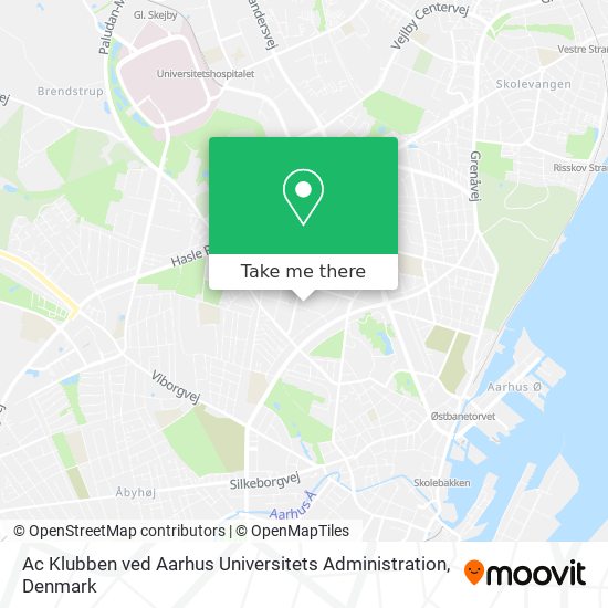 Ac Klubben ved Aarhus Universitets Administration map