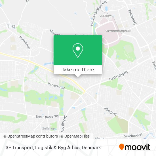 3F Transport, Logistik & Byg Århus map