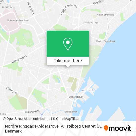 Nordre Ringgade / Aldersrovej V. Trøjborg Centret map