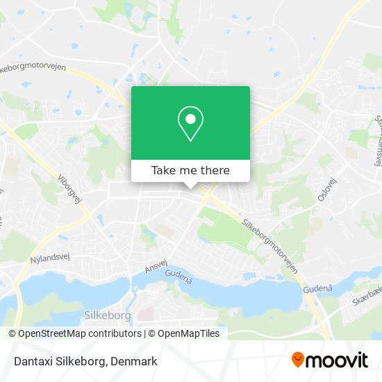 Dantaxi Silkeborg map