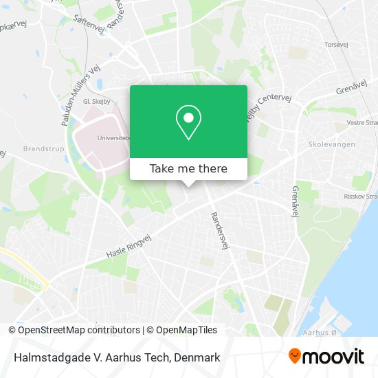 Halmstadgade V. Aarhus Tech map