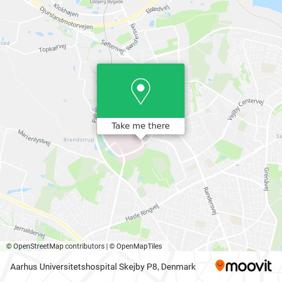 Aarhus Universitetshospital Skejby P8 map