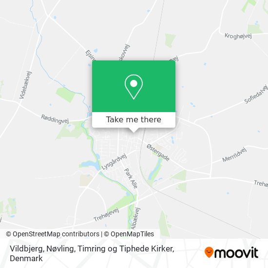 Vildbjerg, Nøvling, Timring og Tiphede Kirker map