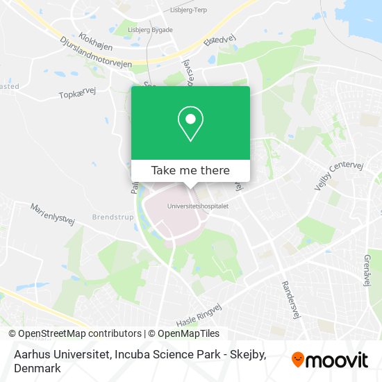 Aarhus Universitet, Incuba Science Park - Skejby map