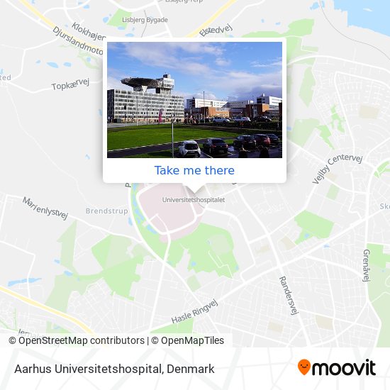 Aarhus Universitetshospital map