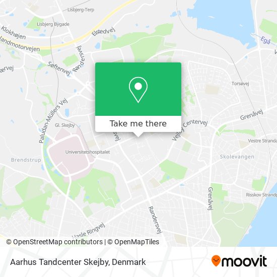 Aarhus Tandcenter Skejby map