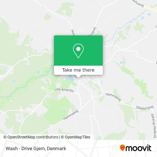 Wash - Drive Gjern map