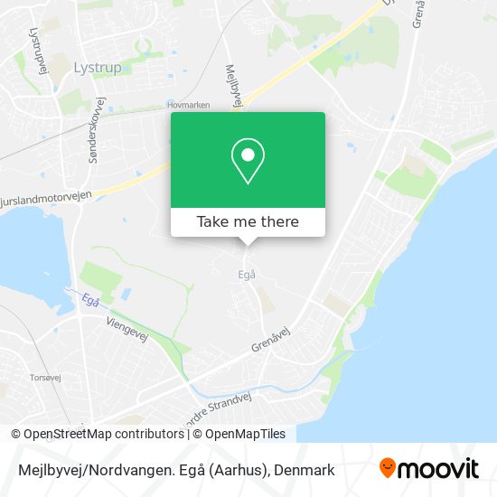 Mejlbyvej / Nordvangen. Egå (Aarhus) map