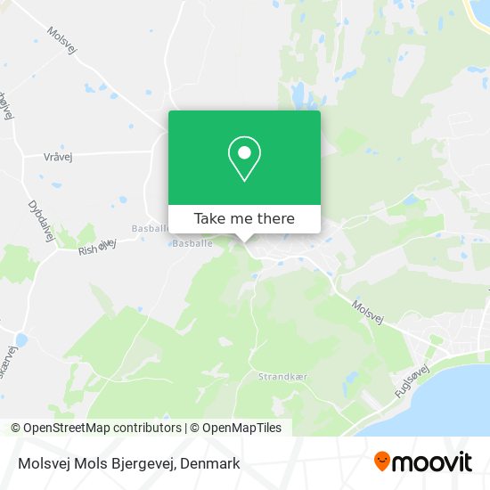 Molsvej Mols Bjergevej map