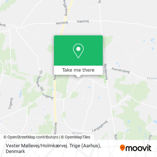 Vester Møllevej / Holmkærvej. Trige (Aarhus) map