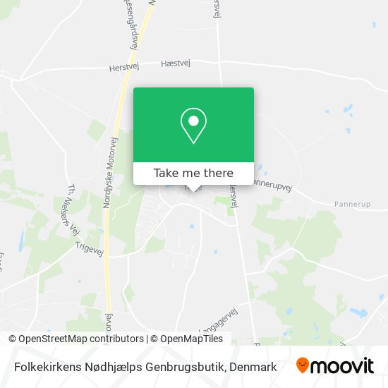 Folkekirkens Nødhjælps Genbrugsbutik map