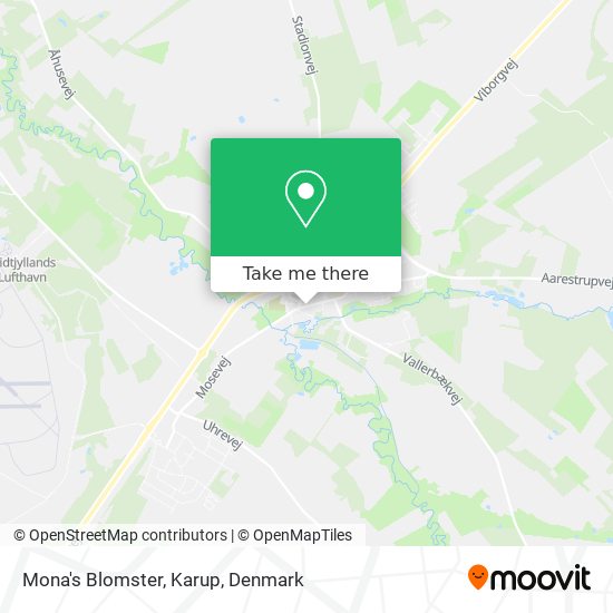 Mona's Blomster, Karup map