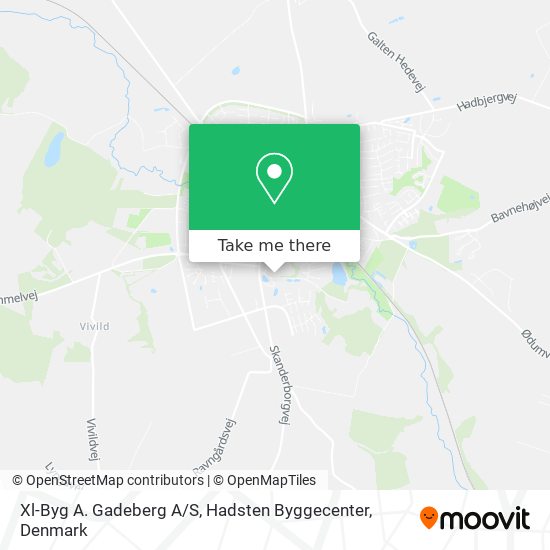 Xl-Byg A. Gadeberg A / S, Hadsten Byggecenter map