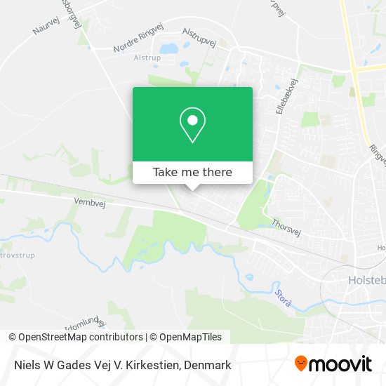 Niels W Gades Vej V. Kirkestien map