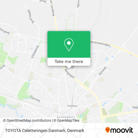 TOYOTA Celetteringen Danmark map