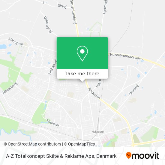 A-Z Totalkoncept Skilte & Reklame Aps map