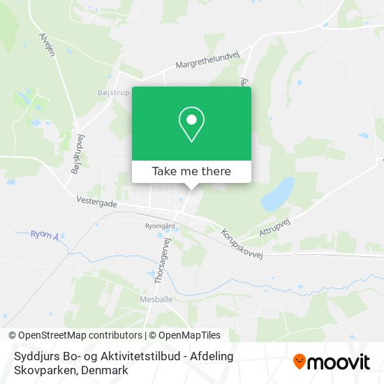 Syddjurs Bo- og Aktivitetstilbud - Afdeling Skovparken map