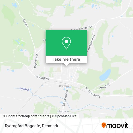 Ryomgård Bogcafe map