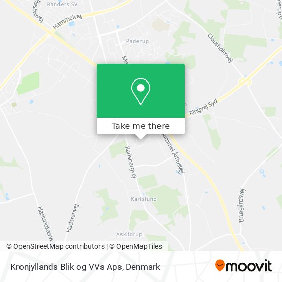 Kronjyllands Blik og VVs Aps map