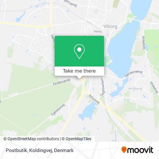 Postbutik, Koldingvej map