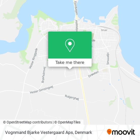 Vognmand Bjarke Vestergaard Aps map