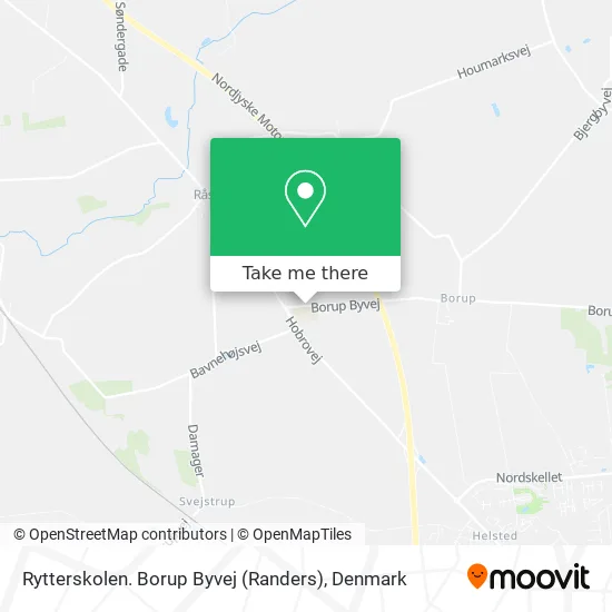 Rytterskolen. Borup Byvej (Randers) map