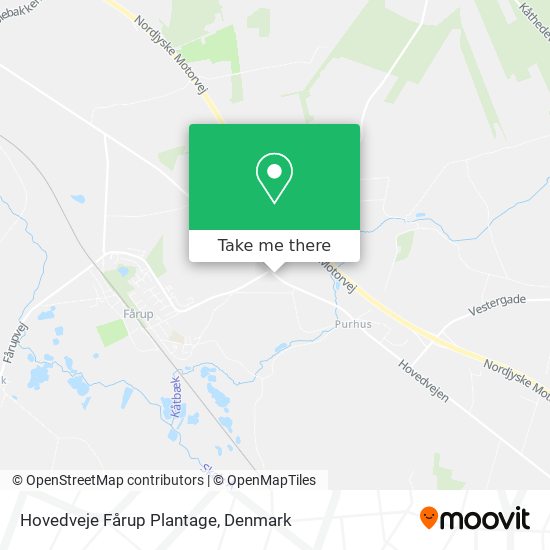 Hovedveje Fårup Plantage map