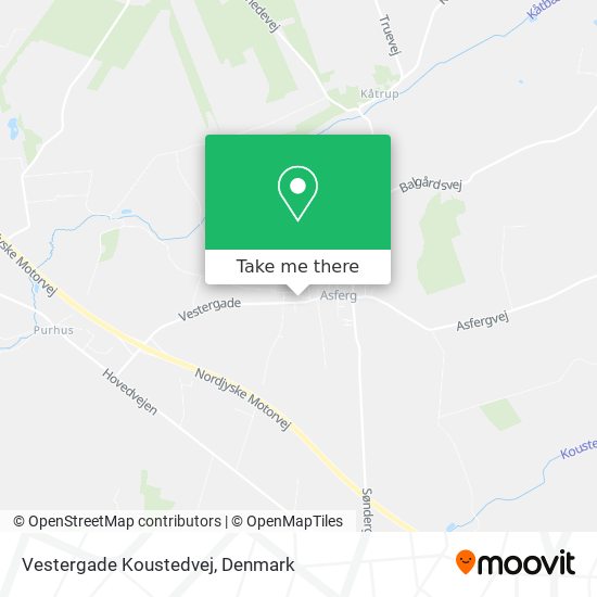 Vestergade Koustedvej map