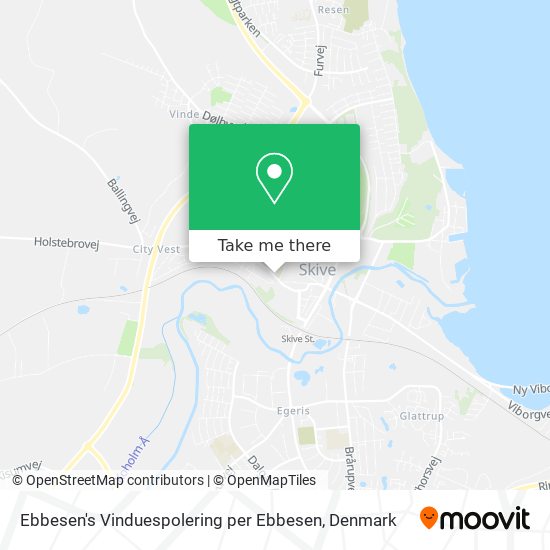 Ebbesen's Vinduespolering per Ebbesen map