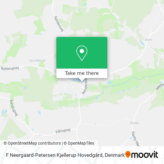 F Neergaard-Petersen Kjellerup Hovedgård map