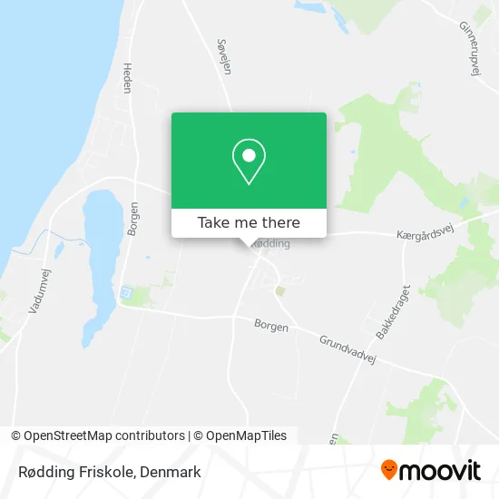 Rødding Friskole map