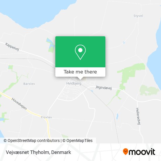 Vejvæsnet Thyholm map