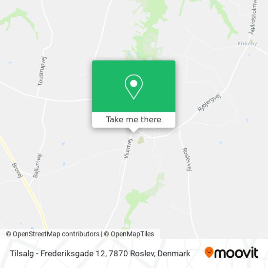 Tilsalg - Frederiksgade 12, 7870 Roslev map