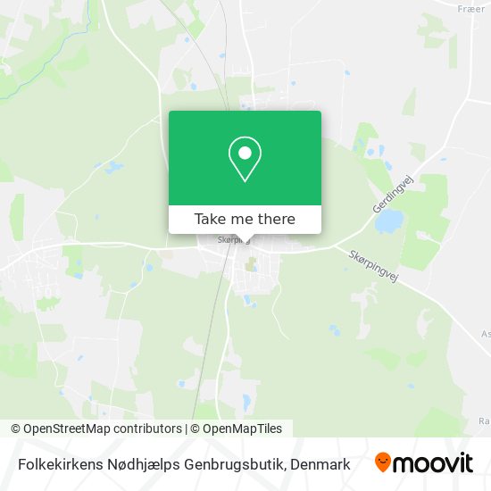 Folkekirkens Nødhjælps Genbrugsbutik map