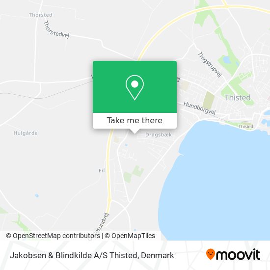 Jakobsen & Blindkilde A / S Thisted map