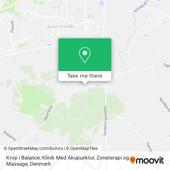 Krop i Balance, Klinik Med Akupunktur, Zoneterapi og Massage map