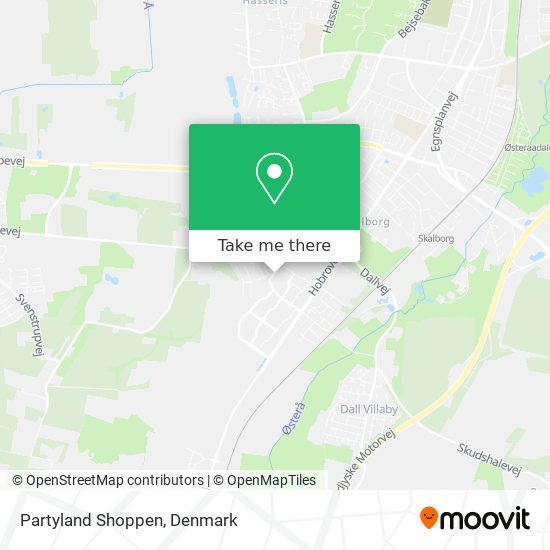 Partyland Shoppen map