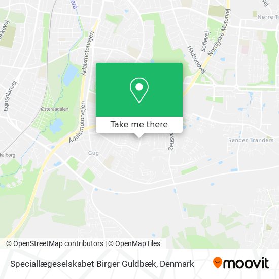 Speciallægeselskabet Birger Guldbæk map