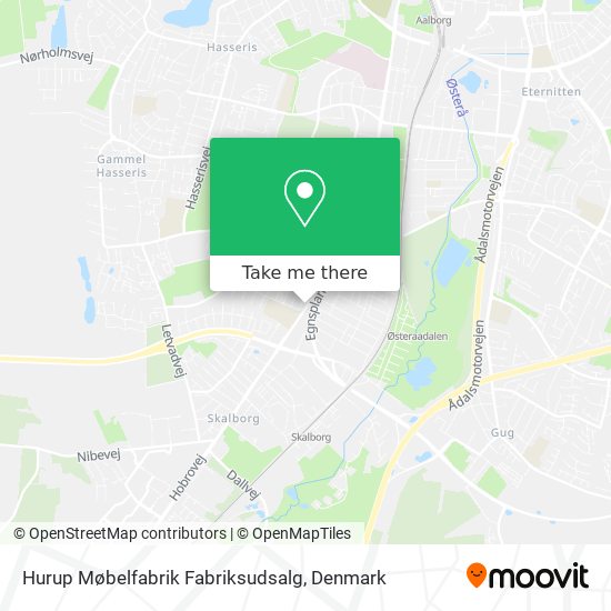 Hurup Møbelfabrik Fabriksudsalg map