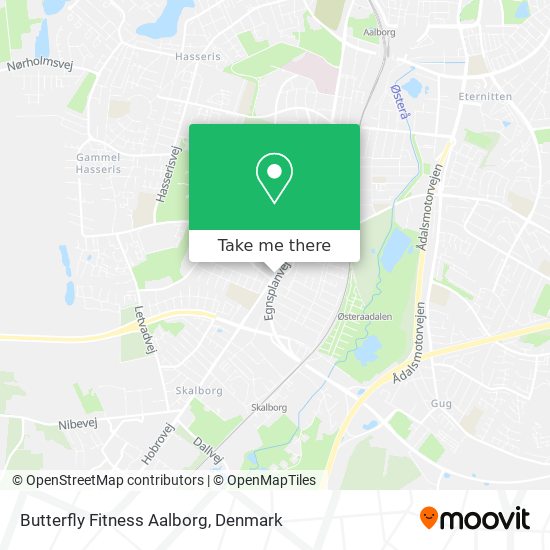 Butterfly Fitness Aalborg map