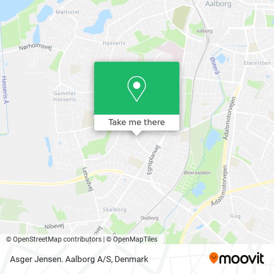 Asger Jensen. Aalborg A/S map