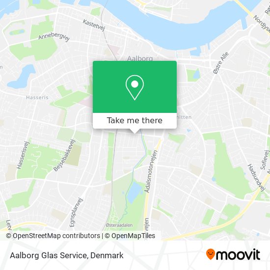 Aalborg Glas Service map