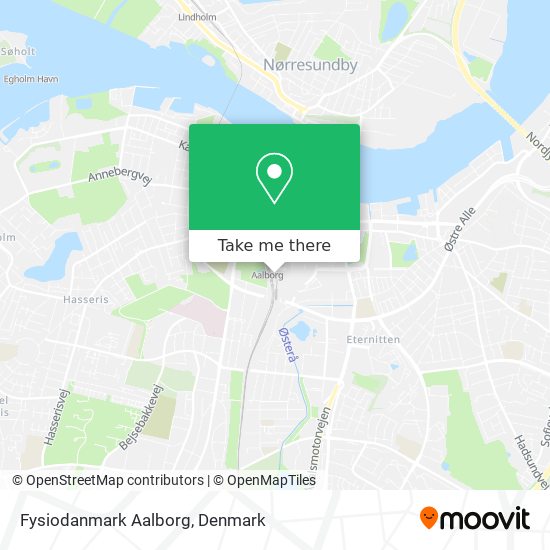 Fysiodanmark Aalborg map